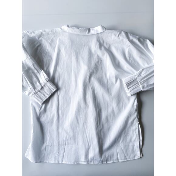 NWT Harshman Novia Blouse White Large - Picture 11 of 12